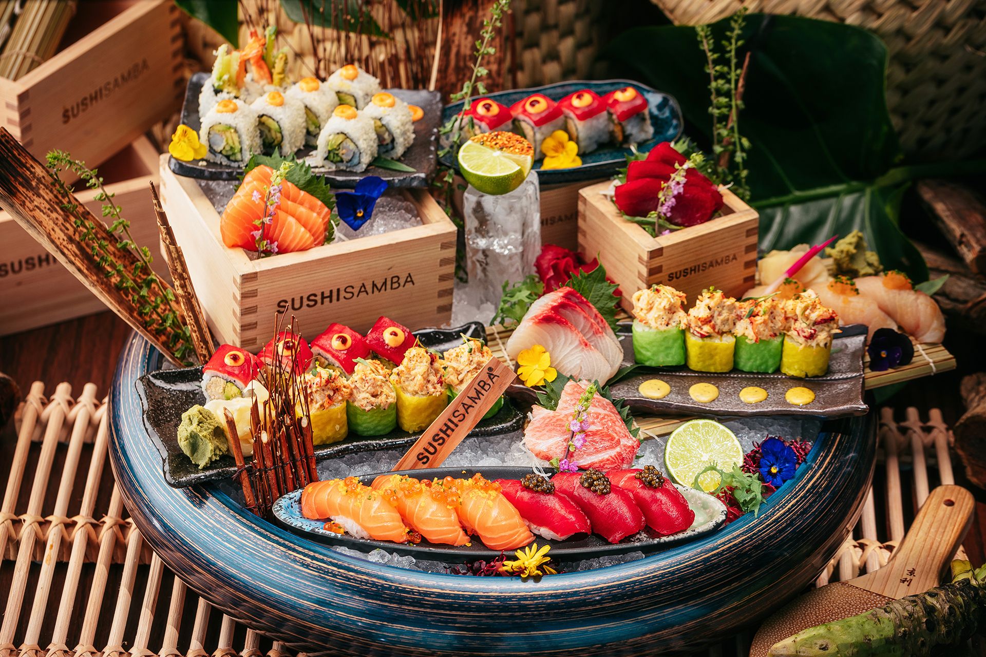SUSHISAMBA sushi, maki and sashimi platter