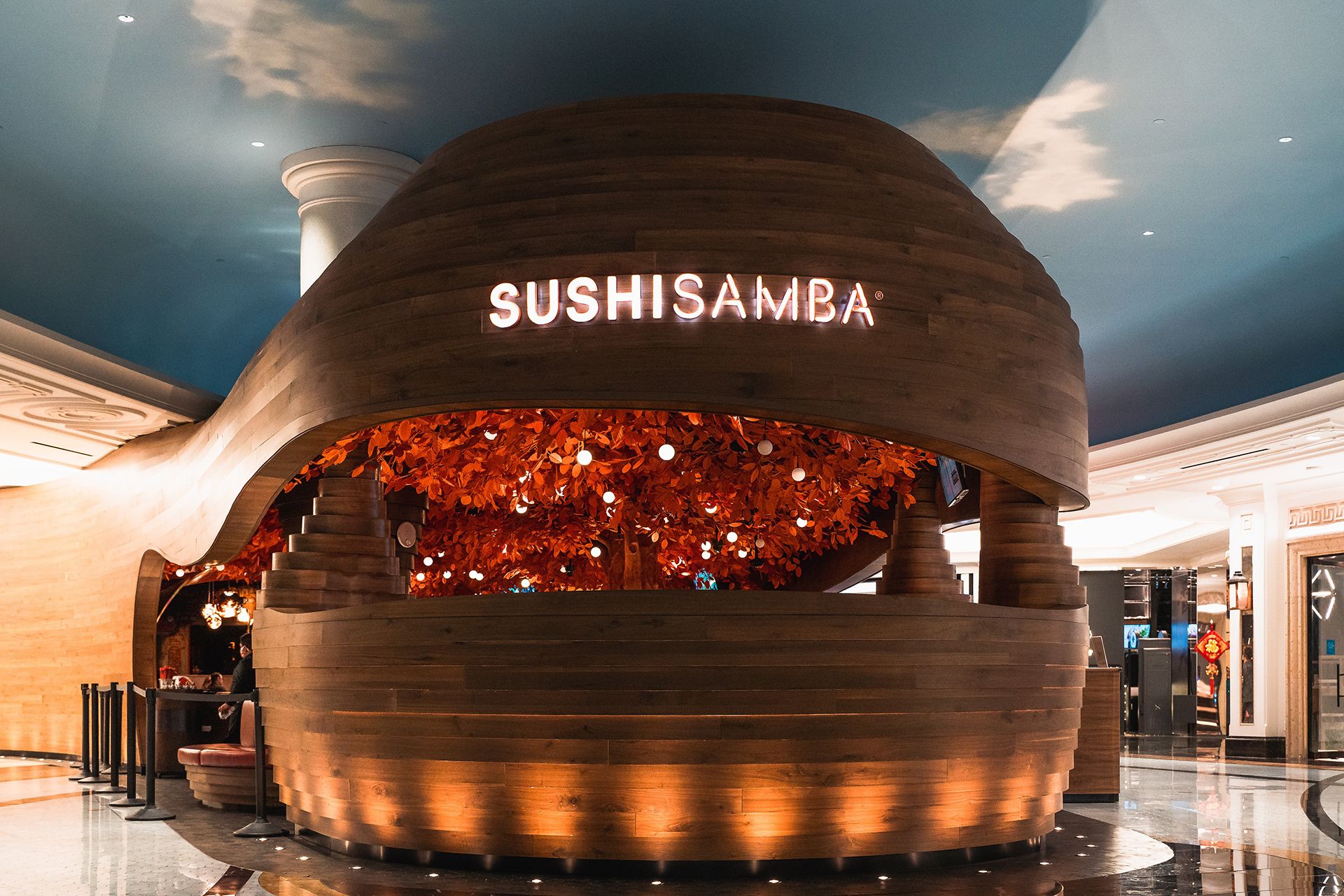 SUSHISAMBA Las Vegas exterior with signage