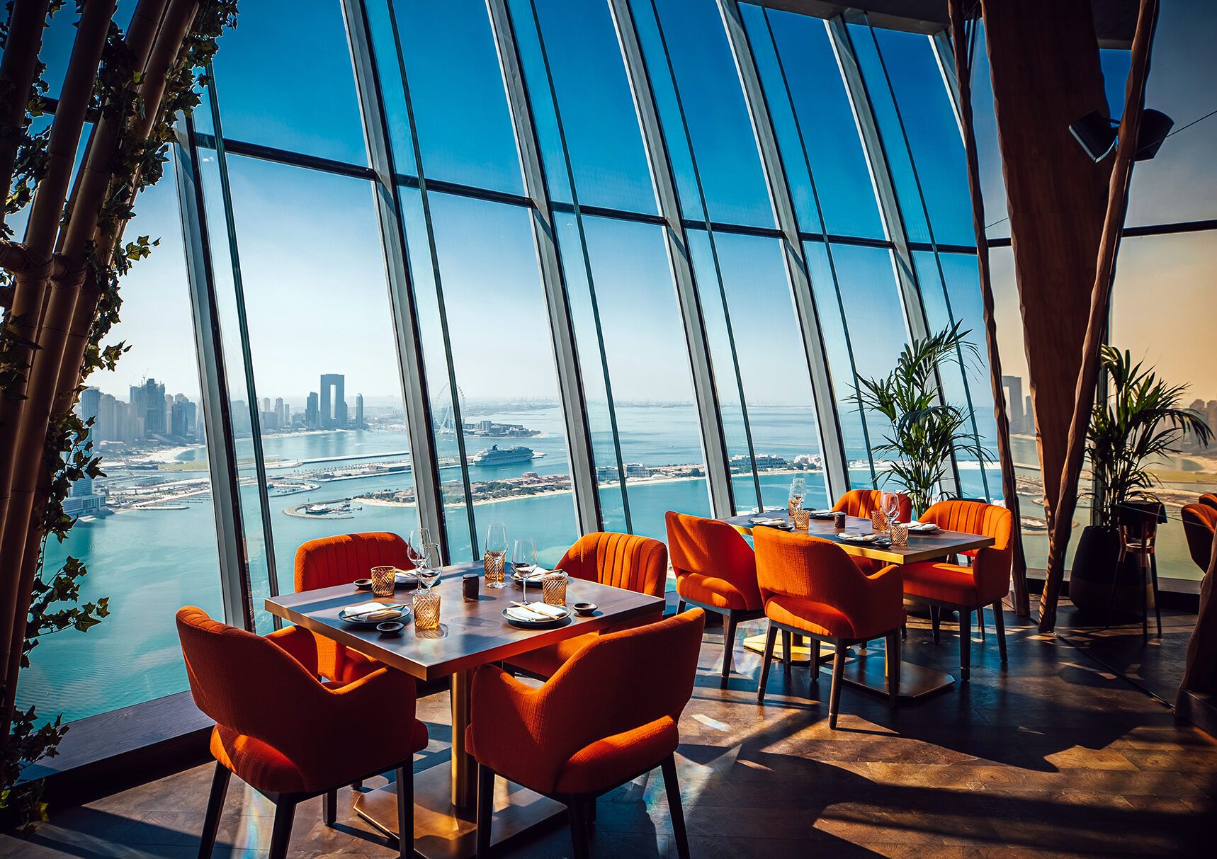 SUSHISAMBA Dubai Restaurant with the stunning view of the Arabian Gulf