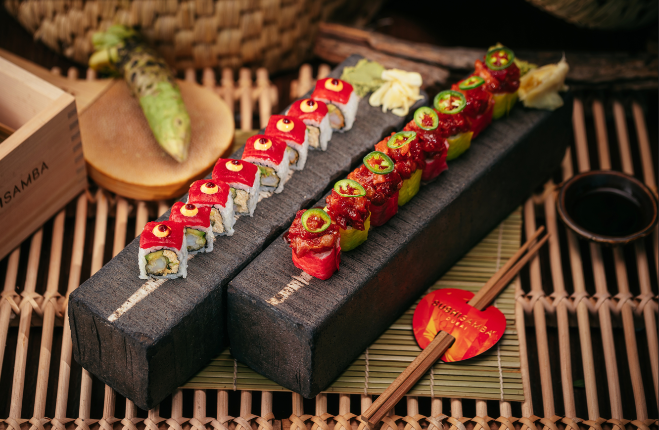 SUSHISAMBA Bahia and spicy tuna rolls