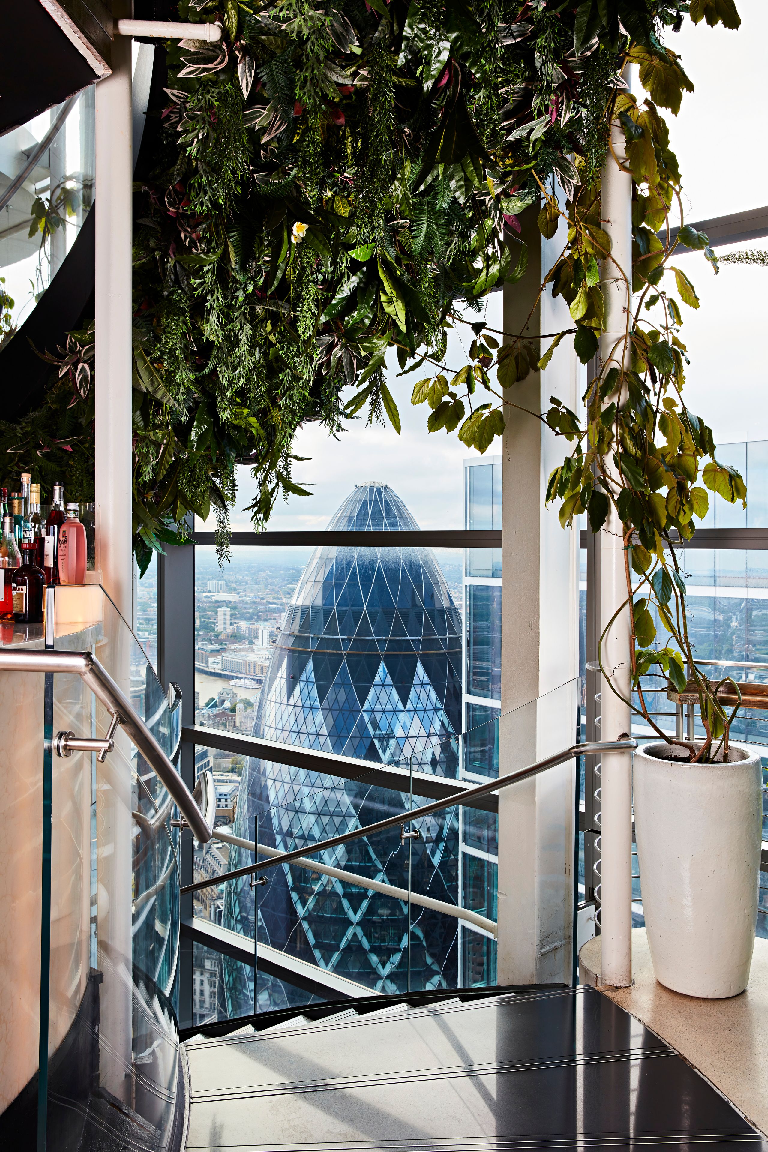 sushisamba heron tower view of the gherkin