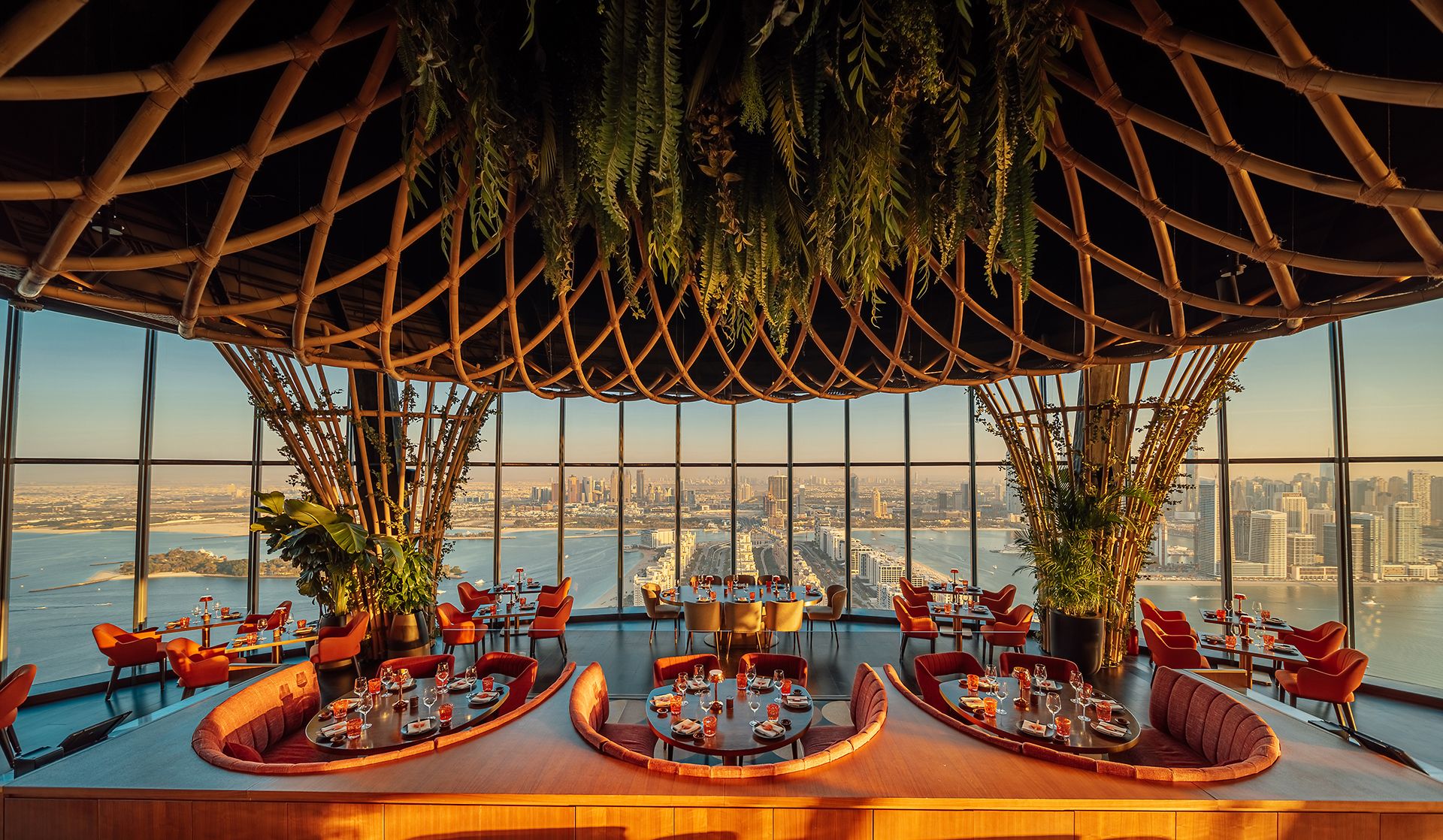SUSHISAMBA DUBAI Dining Room with a view of the city skyline
