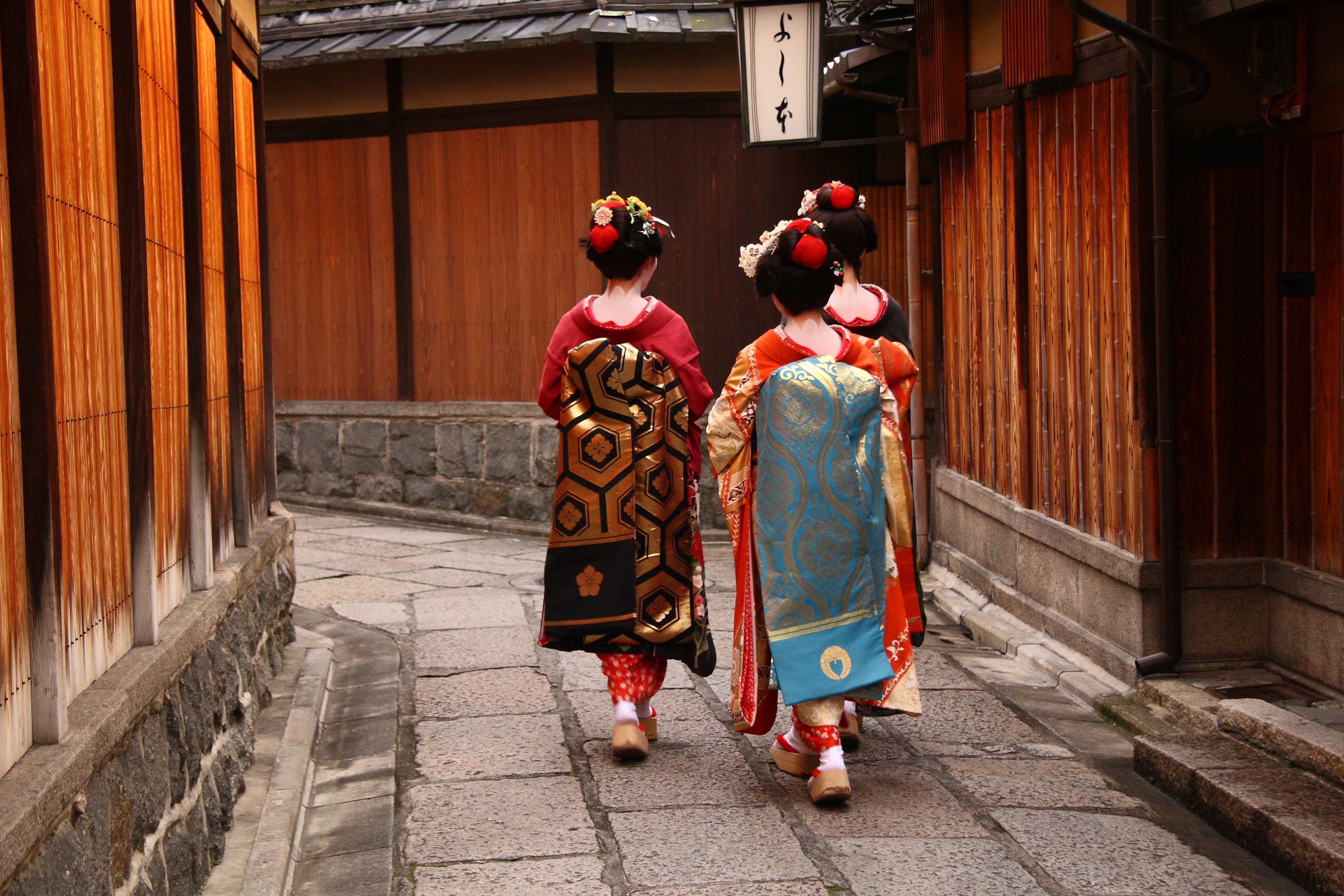 Find contact information and direction for SUSHISAMBA Restaurants globally. SUSHISAMBA cultural brand image of Japanese geisha's walking in (Kyoto, Japan)