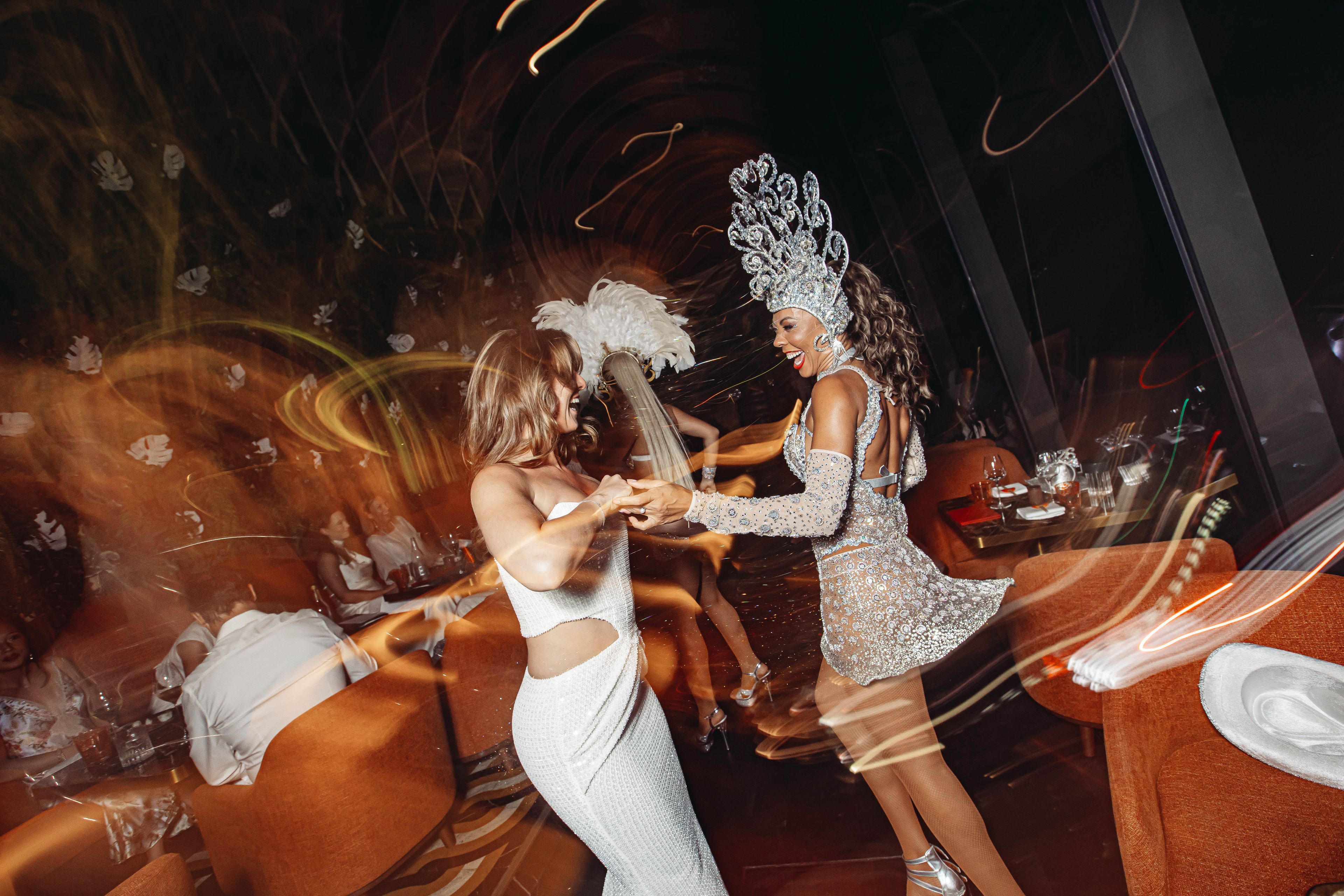 SUSHISAMBA Singapore dancer in all white